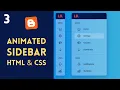 How To Design Animated Sidebar Using HTML CSS and JavaScript Part 2