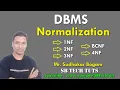Normalization in DBMS Normal Forms in DBMS - 1NF 2NF 3NF BCNF and 4NF DBMS