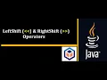 Left Shift and Right Shift Operator Java