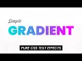 How to create Gradient Text using Html and CSS