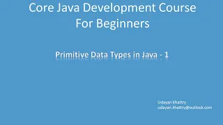 03 Primitive Data Types in Java - 1