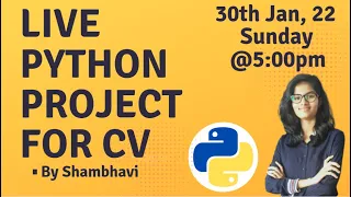 Live python project Python Project for resume learn python python programming