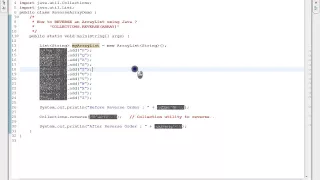 HOW TO REVERSE AN ARRAYLIST USING JAVA