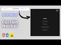 Responsive Navbar with Curtain Menu using HTML CSS JavaScript TechiesCraze