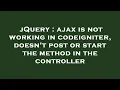 jQuery ajax is not working in codeigniter doesn t post or start the method in the controller