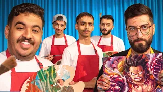تحدي الرسم ضد رسام محترف😨!! مع أعضاء تي يو🤣🔥!!