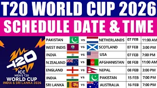 icc t20 world cup 2026 schedule t20 world cup 2026 schedule 2026 t20 world cup schedule