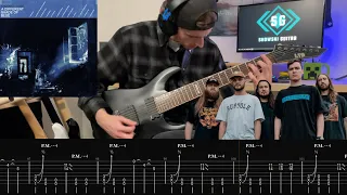 knocked loose mistakes like fractures guitar cover with screen tabs by showski guitar