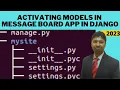 Christo Ananth - Activating Models in Message Board App Django Admin