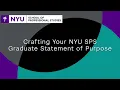Crafting Your Graduate Statement of Purpose