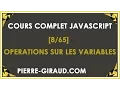 COURS COMPLET JAVASCRIPT - Operations entre variables en JavaScript