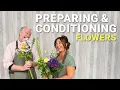 How to Prepare and Condition Flowers Beginner Floristry Tutorial
