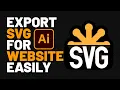 How to Export svg for Web from Illustrator 2023