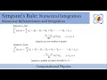 Simpson s Rule Numerical Integration Computational Physics