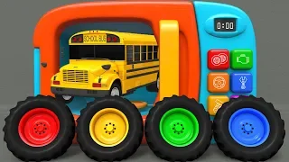 Download Learn Colors with Yellow School Bus Street Vehicle Assembly Car and Balls | Zorip - Nursery Rhymes MP3