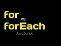 For vs for Each in JavaScript Difference with Examples Interview Questions