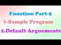 30 Functions Part-2 Default Arguments
