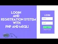 Simple Login And Registration system with PHP and MYSQLI for beginners 2020
