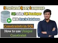 13 How to use UNIQUE Constraint on Columns in SQL l UNIQUE Constraint l SQL l SQL Developer