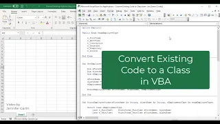 Convert Existing VBA Code into a Class