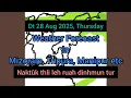 Download Lagu Dt 28 Aug 2025 a, Mizoram chhung leh hmun dangte khawchin tlangpui thlirlâwkna.