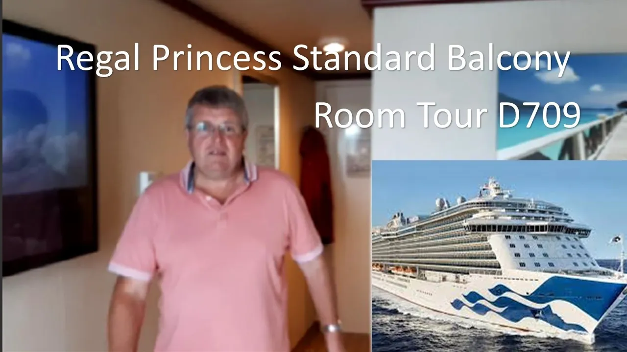 Regal Princess Standard Balcony Cabin D709 cabin tour
