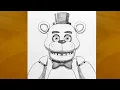 Drawing Freddy Fazbear Five Nights at Freddy s FNAF Character Pencil Sketch