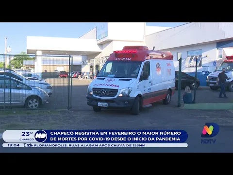 Chapecó registra em fevereiro maior número de mortes por Covid-19 desde o início da pandemia