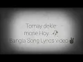 Tomay dekle mone hoy song bangla lyrics video/S music lyrics