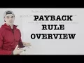 FIN 300 - Payback Rule Overview