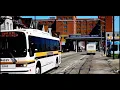 DDOT RTS BY HENRY FORD HOSPITAL BORDED UP HOUSES IDLING SMART DE60LF NEW FLYER DDOT BUS