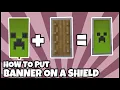 How To Put A BANNER On A SHIELD In MINECRAFT