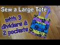 Download Lagu How to sew a large bag with 3 giant internal pockets \u0026 two outer pockets Easy beginner tote tutorial