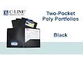 Two-Pocket Heavyweight Poly Portfolio Folder Black - C-Line Products