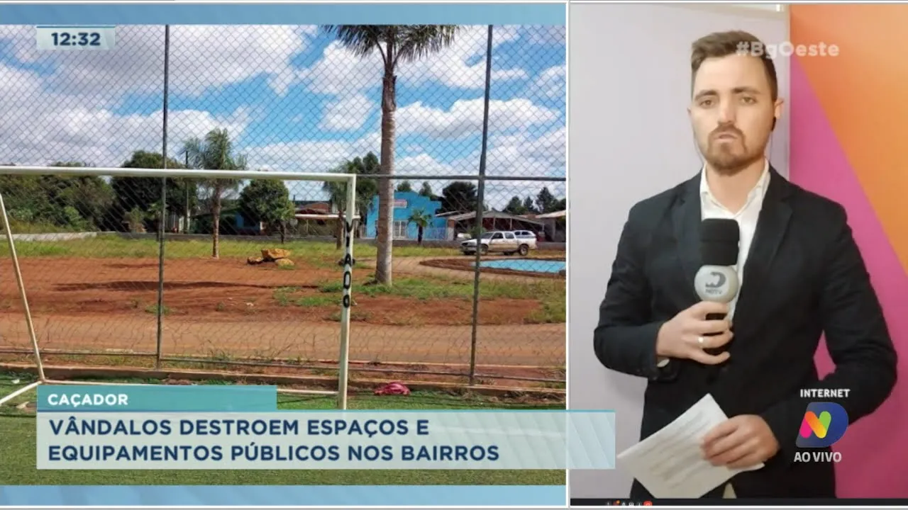 Vândalos destroem espaços e equipamentos públicos nos bairros de Caçador