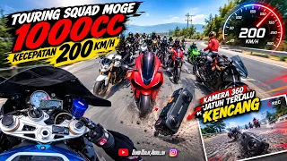Kamera Jatuh‼️ Gaspol 200 KM /h Tanpa Rem Belakang - Touring Pnd Squad Moge 1000cc | BMW S1000RR