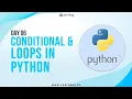 Conditional Loops In Python Day 06 Learn Python Python Tutorial Learnbay