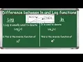 Log and ln differences With Graphs and examples English