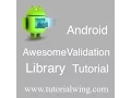 tutorialwing android awesomevalidation library output
