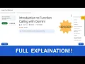 Introduction to Function Calling with Gemini GSP1227 Gen AI 2025