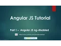 Part 1 - AngularJS Tutorial ng-disabled directive