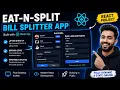 Demo React JS Bill Splitter App Complete Project with Hooks State Management