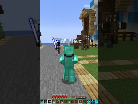 Protecting ALING ULING Using LIGHT SABER in Minecraft