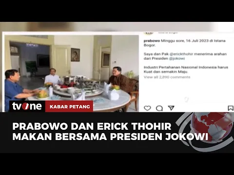 Duduk Satu Meja, Prabowo & Erick Thohir Bertemu Presiden Jokowi