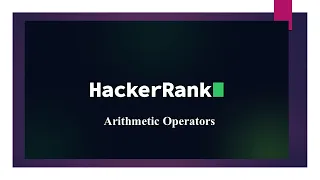 Program on Arithmetic Operators - HackerRank