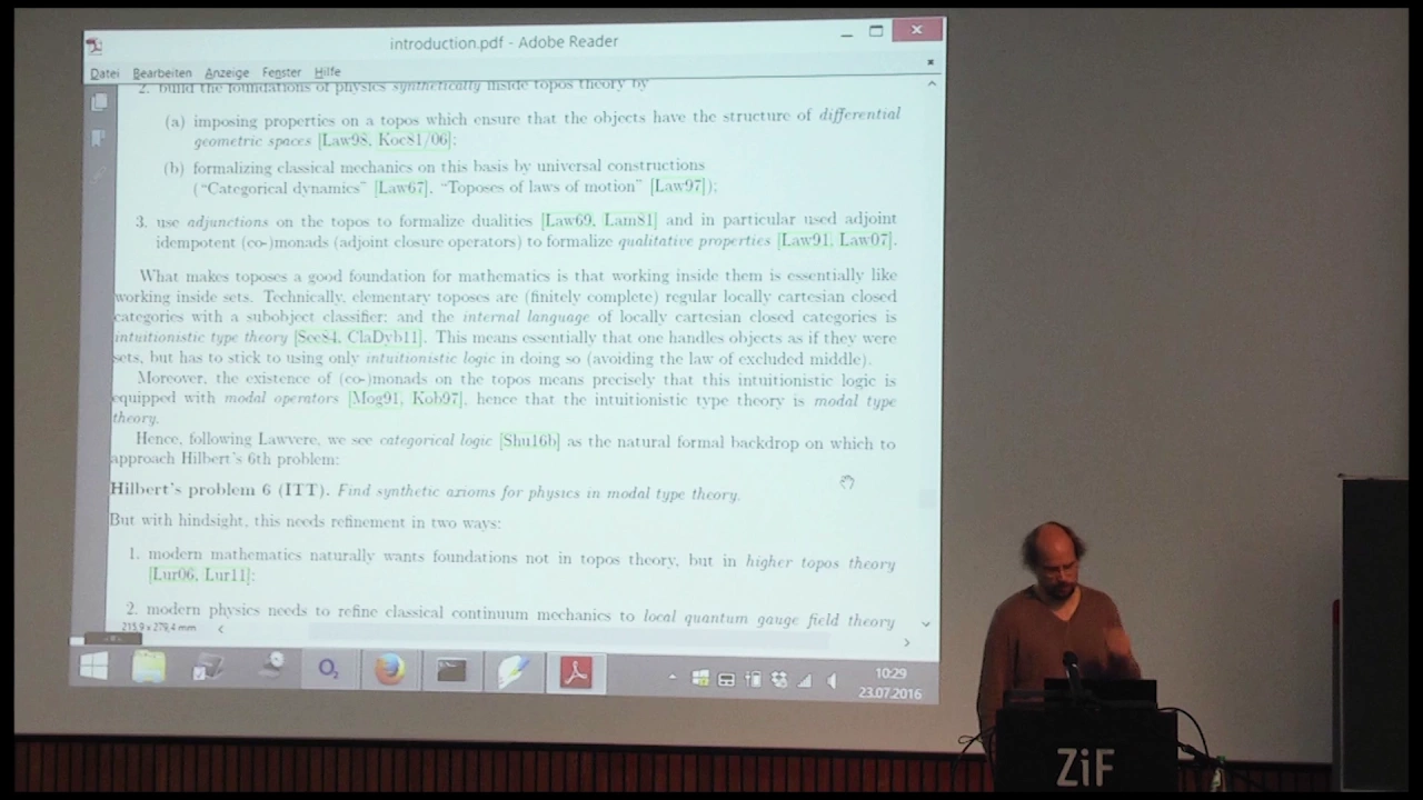 Modern Physics Formalized in Modal Homotopy Type Theory by Urs Schreiber