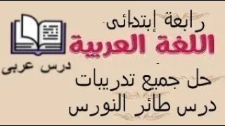 حل جميع تدريبات درس طائر النورس للصف الرابع الابتدائى 2022 منهج جديد 