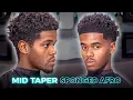 Prom Ready Mid Taper Curl Sponged Afro Transformation Tutorial Legacy Lamont