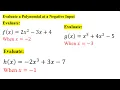 Evaluate a Polynomial at a Negative Input