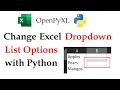Modify Data Validation Dropdowns Automatically Using OpenPyXL